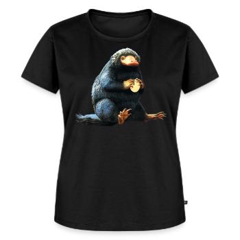 Fantastic Beasts Niffler Beschützt Münze - Frauen Premium Bio T-Shirt - Schwarz - Vorne - Selfina (174cm)