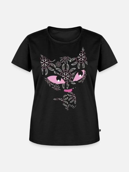 Pussy Deluxe Pink White Cat - Women's Premium Organic T-shirt - black