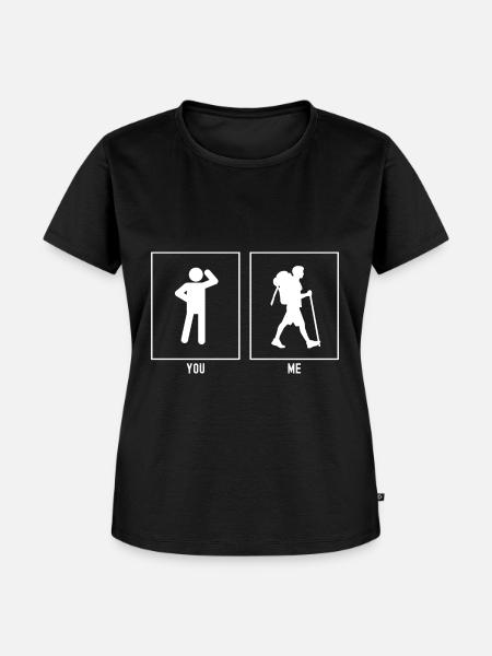 Du - Ich - Wandern Übung - Frauen Premium Bio T-Shirt - Schwarz