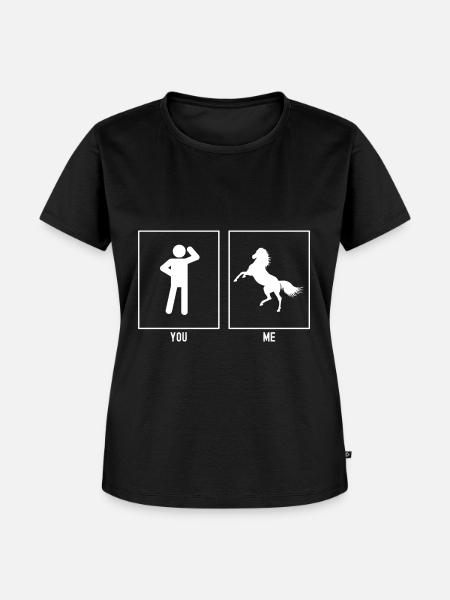 Du - Ich - Pferd Aufzucht - Frauen Premium Bio T-Shirt - Schwarz