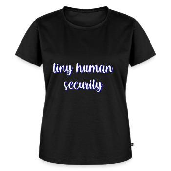 Tiny Human Security Kinderbetreuerin Kindertagesst - Frauen Premium Bio T-Shirt - Schwarz - Vorne - Selfina (174cm)