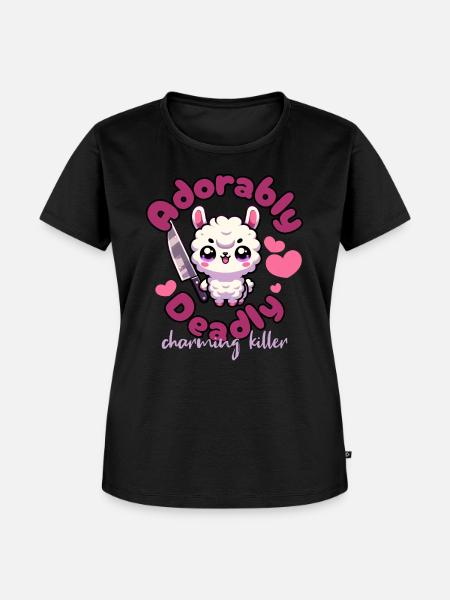 entzückend tödlich - Frauen Premium Bio T-Shirt - Schwarz