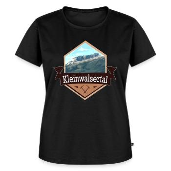 Kleinwalsertal Österreich Allgäu Ifen Wandern - Frauen Premium Bio T-Shirt - Schwarz - Vorne - Selfina (174cm)
