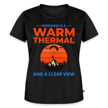 Paragliding Pilot Paraglider Warm Thermals - Women's Premium Organic T-shirt - black - Front - Selfina (174cm)