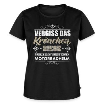 Motorrad Frau - Frauen Premium Bio T-Shirt - Schwarz - Vorne - Selfina (174cm)