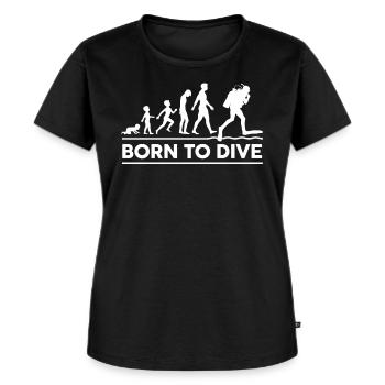 Born to Dive Taucher Geschenk - Frauen Premium Bio T-Shirt - Schwarz - Vorne - Selfina (174cm)