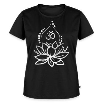 Yoga Entspannung - Frauen Premium Bio T-Shirt - Schwarz - Vorne - Selfina (174cm)