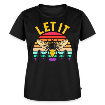 Biene Bienen Geschenk - Frauen Premium Bio T-Shirt - Schwarz - Vorne - Selfina (174cm)
