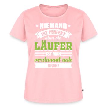 Running jogging runner gift - Women's Premium Organic T-shirt - rose - Front - AI Model Female 172 dark (172cm)