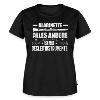 Klarinette - Frauen Premium Bio T-Shirt - Schwarz - Vorne - Selfina (174cm)