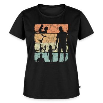 Far Fars dag Gave - Premium økologisk T-shirt til kvinder - sort - Foran - Selfina (174cm)