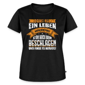 Hufschmied Berufung - Frauen Premium Bio T-Shirt - Schwarz - Vorne - Selfina (174cm)