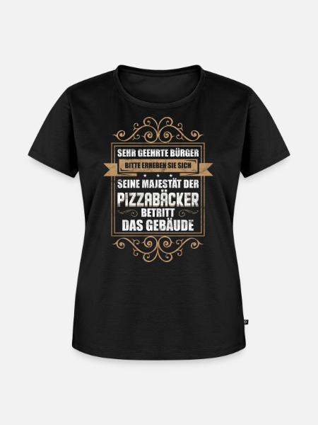 Lustige Sprüche Pizzabäcker Geschenkidee - Frauen Premium Bio T-Shirt - Schwarz