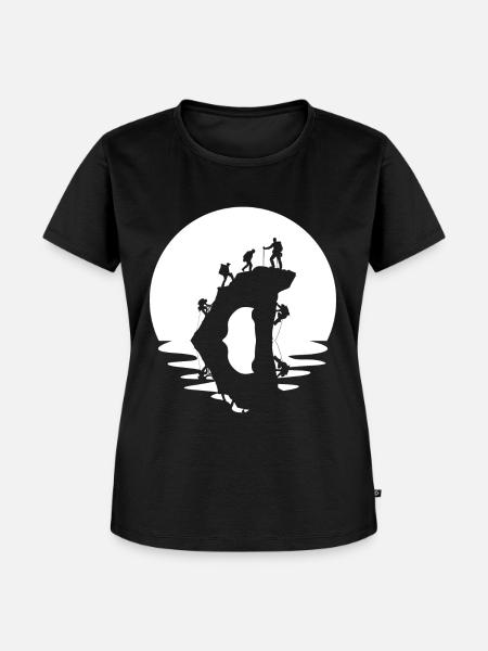 Kreis und Reflexion - Klettern - - Frauen Premium Bio T-Shirt - Schwarz