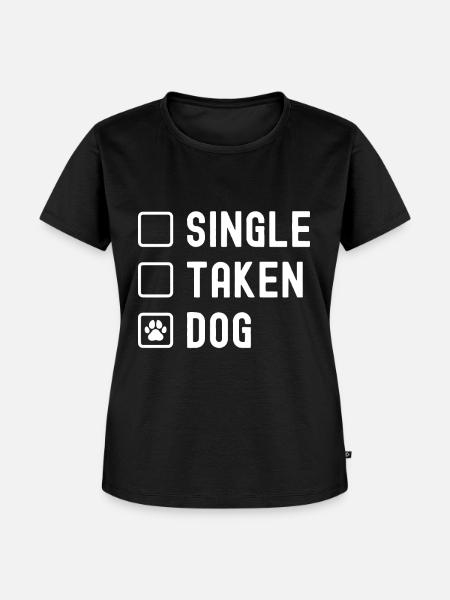 Alleinstehender Hund - Frauen Premium Bio T-Shirt - Schwarz