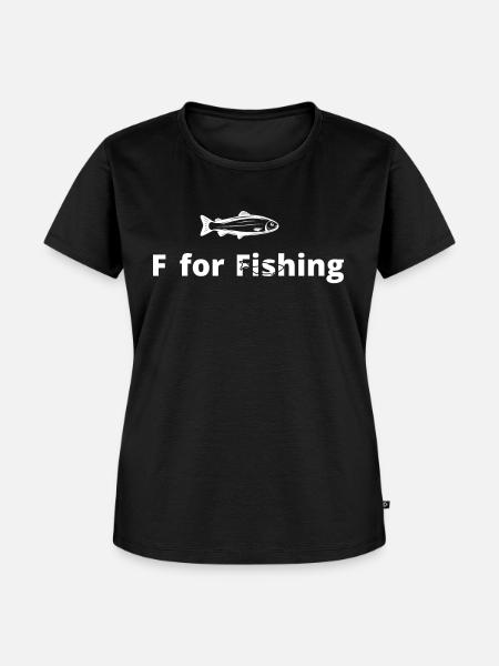 F für Angeln - - Frauen Premium Bio T-Shirt - Schwarz