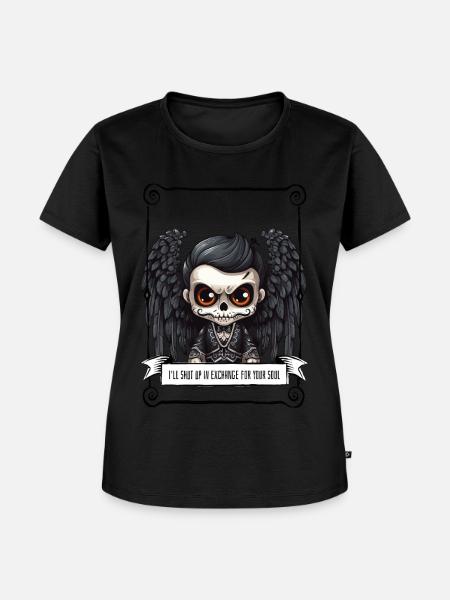 Angel - Skull - Frauen Premium Bio T-Shirt - Schwarz
