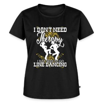 line dance - Women's Premium Organic T-shirt - black - Front - Selfina (174cm)