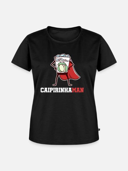 Cocktail Superheld Caipirinha Limette Bar - Frauen Premium Bio T-Shirt - Schwarz