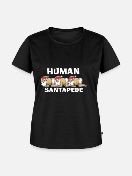 Weihnachtsmann Human Santapede - Frauen Premium Bio T-Shirt - Schwarz