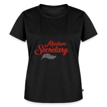 Sekretärin - Frauen Premium Bio T-Shirt - Schwarz - Vorne - Selfina (174cm)