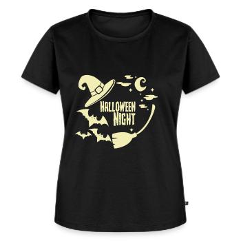 Halloween - Frauen Premium Bio T-Shirt - Schwarz - Vorne - Selfina (174cm)