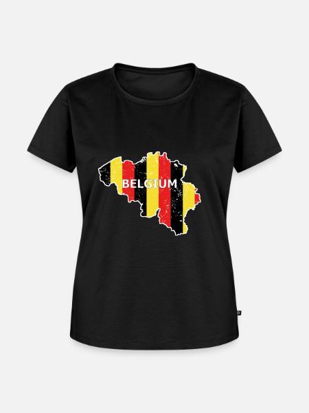 Belgien - Frauen Premium Bio T-Shirt - Schwarz