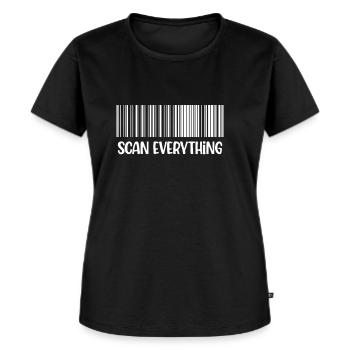 Alles Scannen Lustiger Kassierer Buchhalter - Frauen Premium Bio T-Shirt - Schwarz - Vorne - Selfina (174cm)