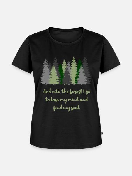 Wald Spruch Wanderer Förster - Frauen Premium Bio T-Shirt - Schwarz