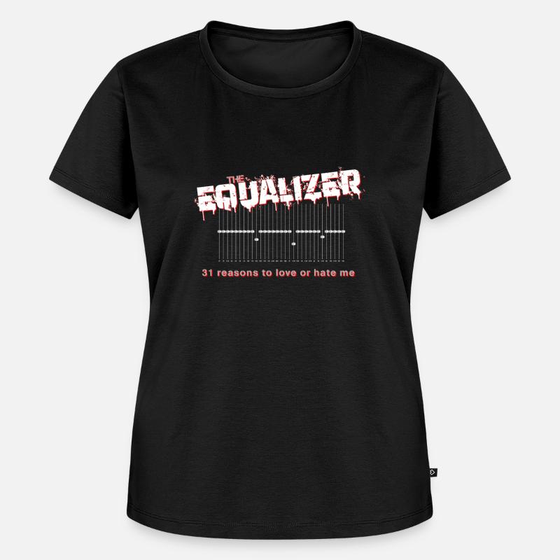 The Equalizer: Klangverbesserung als Statement - Frauen Premium Bio T-Shirt - Schwarz