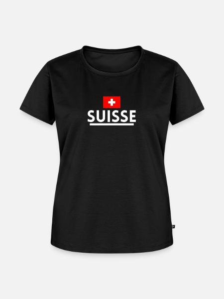 Schweizerisch. Schweizer Geschenk - Frauen Premium Bio T-Shirt - Schwarz