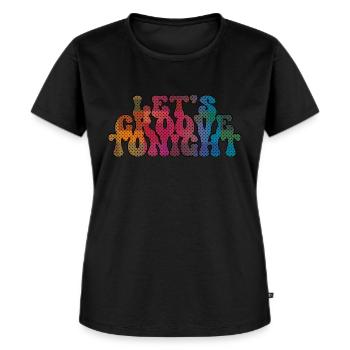 Let's groove tonight - Frauen Premium Bio T-Shirt - Schwarz - Vorne - Selfina (174cm)