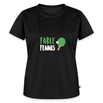 Table tennis - Women's Premium Organic T-shirt - black - Front - Selfina (174cm)
