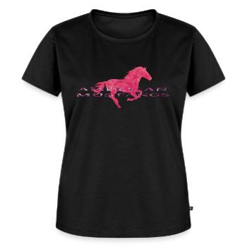 Pferd Pferde Pony - Frauen Premium Bio T-Shirt - Schwarz - Vorne - Selfina (174cm)