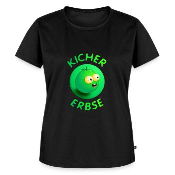 Kichererbse - Frauen Premium Bio T-Shirt - Schwarz - Vorne - Selfina (174cm)