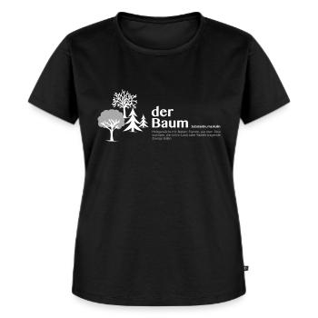 Der Baum - Frauen Premium Bio T-Shirt - Schwarz - Vorne - Selfina (174cm)
