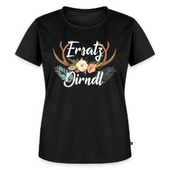 Ersatz Dirndl - Frauen Premium Bio T-Shirt - Schwarz - Vorne - Selfina (174cm)