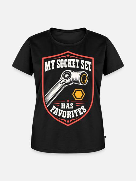 My Socket Set Has Favorites - Frauen Premium Bio T-Shirt - Schwarz