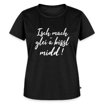 Ossi - Frauen Premium Bio T-Shirt - Schwarz - Vorne - Selfina (174cm)