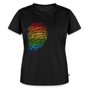 Pride Couple Parade LGBT Love Homo Gay Bi Lesbian - T-shirt Premium bio Femme - noir - Devant - Selfina (174cm)