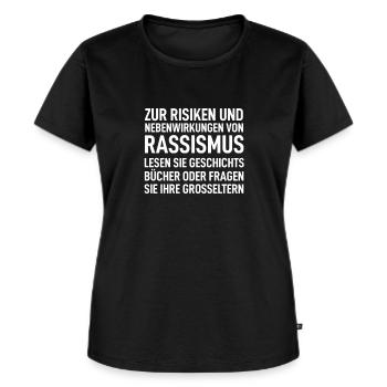 Antirassismus - Frauen Premium Bio T-Shirt - Schwarz - Vorne - Selfina (174cm)