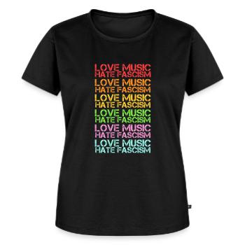 Gegen Rassismus Gegen Nazis Antirassismus Geschenk - Frauen Premium Bio T-Shirt - Schwarz - Vorne - Selfina (174cm)
