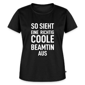 Beamter Geschenk Lustiger Beamten Polizei Spruch - Frauen Premium Bio T-Shirt - Schwarz - Vorne - Selfina (174cm)