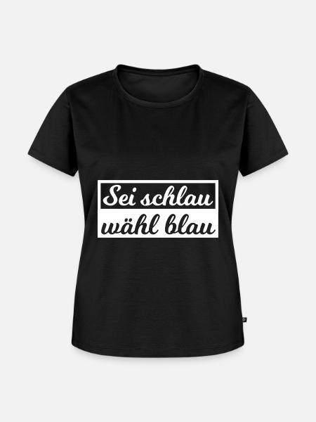 Blaues Deutschland - Frauen Premium Bio T-Shirt - Schwarz