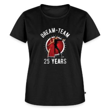 25 Jahre Traumteam - Frauen Premium Bio T-Shirt - Schwarz - Vorne - Selfina (174cm)