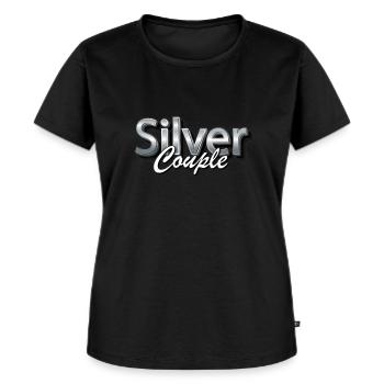 Paire d'argent - T-shirt Premium bio Femme - noir - Devant - Selfina (174cm)