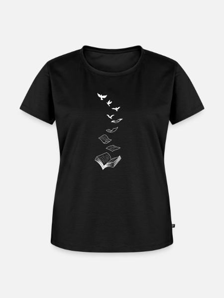 Geschenk für Bücherwurm - Frauen Premium Bio T-Shirt - Schwarz