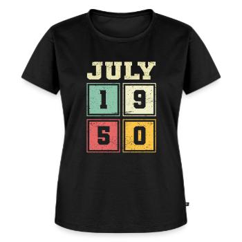 73ème anniversaire Juillet Millésime 2005 Millésime - T-shirt Premium bio Femme - noir - Devant - Selfina (174cm)