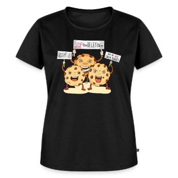 Geek J’accepte les cookies sur Internet - T-shirt Premium bio Femme - noir - Devant - Selfina (174cm)
