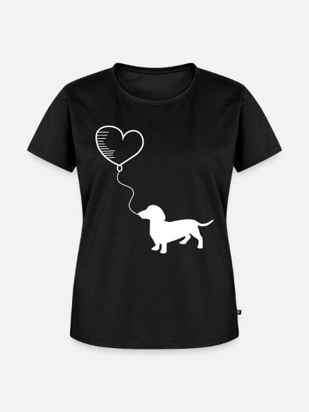 Dackel - Frauen Premium Bio T-Shirt - Schwarz